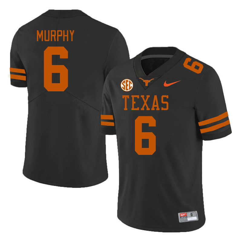 Texas Longhorns #6 Maalik Murphy SEC Conference College Football Jerseys Stitched Sale-Black
